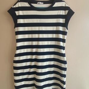 Naggoo Navy and White Striped Top